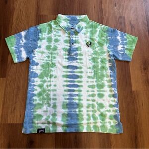 Grateful Dead x Section 119 Sunshine Daydream Tie Dye Embroidered Polo Size M